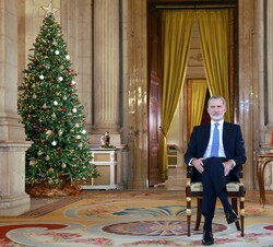 Don Felipe durante el Mensaje de Navidad